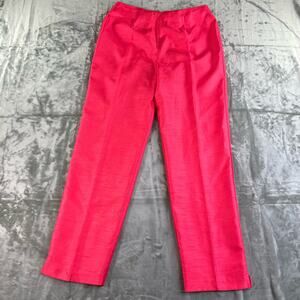 Vintage Dawn Joy Trousers Womens Size 7/8 Pink Lightweight Back Zip Closure